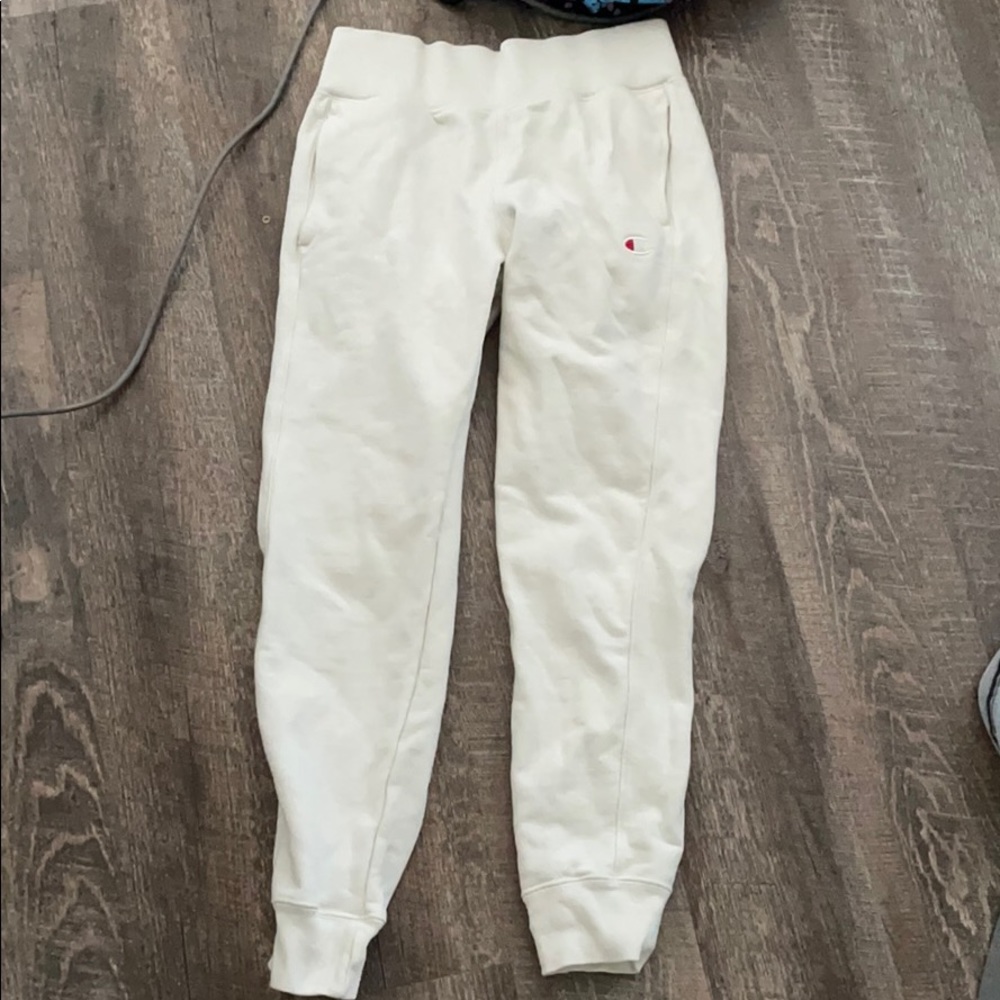 White/Cream color champion joggers
